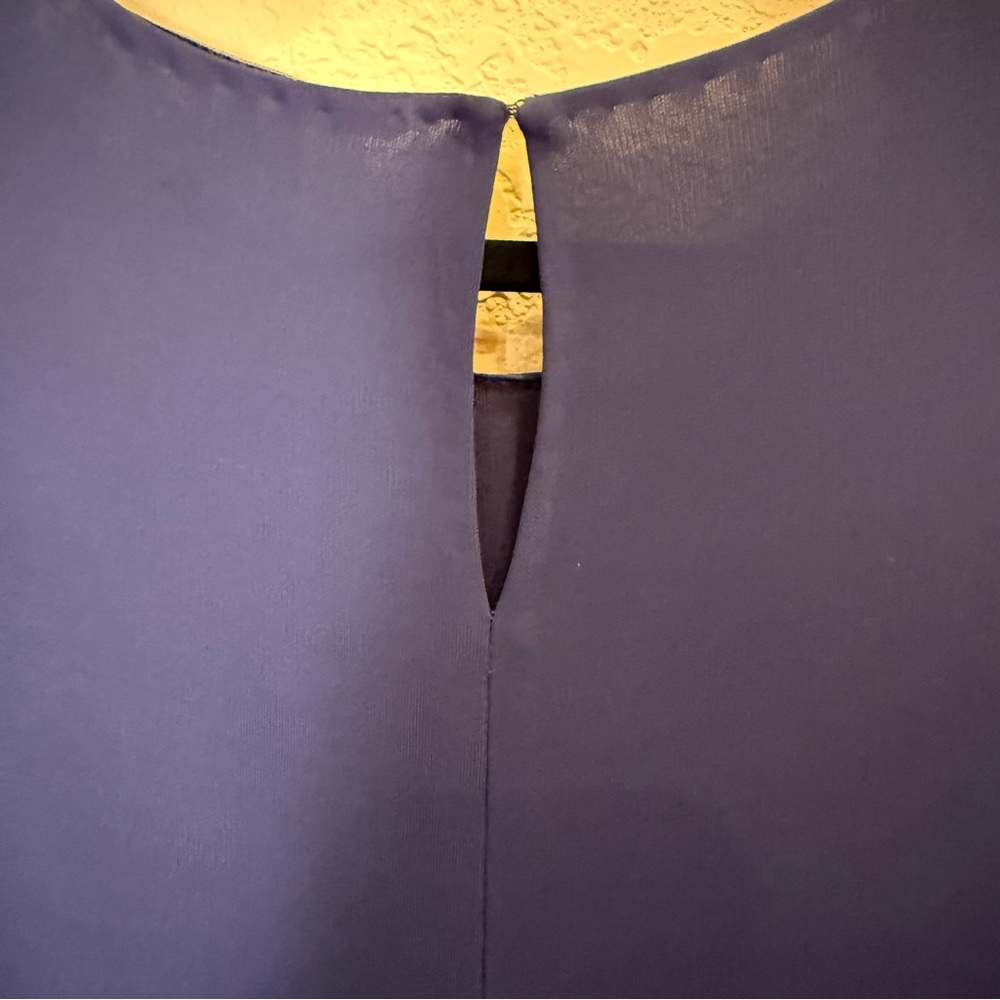 Diane Von Furstenberg Rosalie Midnight Viscose and Silk Pleated Midi Dress sz 14 - Picture 14 of 16